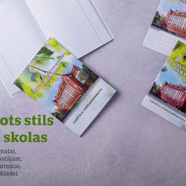 Burtnīcas, klades, darba plānotāji un  žurnāli